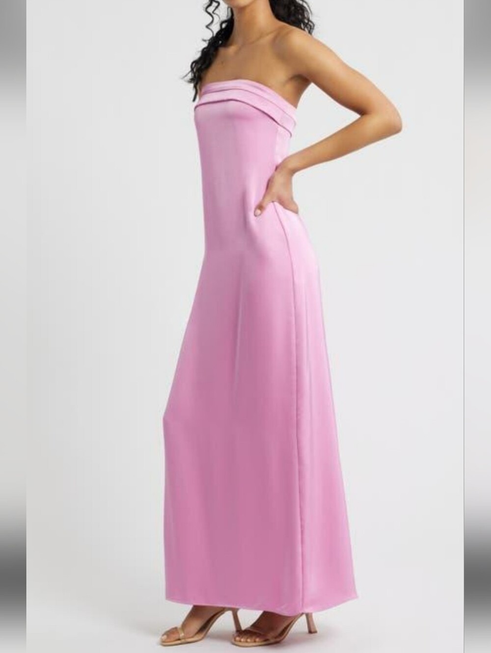 bp from Nordstroms Strapless mauve Pink Column Maxi Dress size XL new with tag